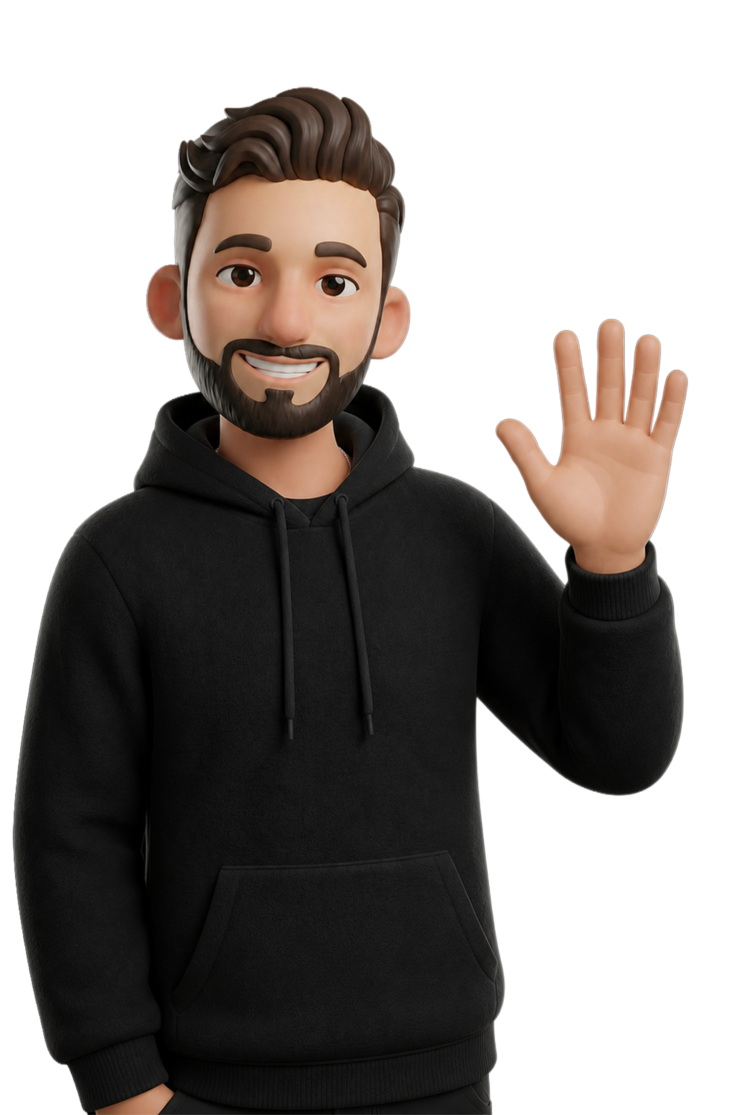 3D avatar of Kevin Loumeau waving