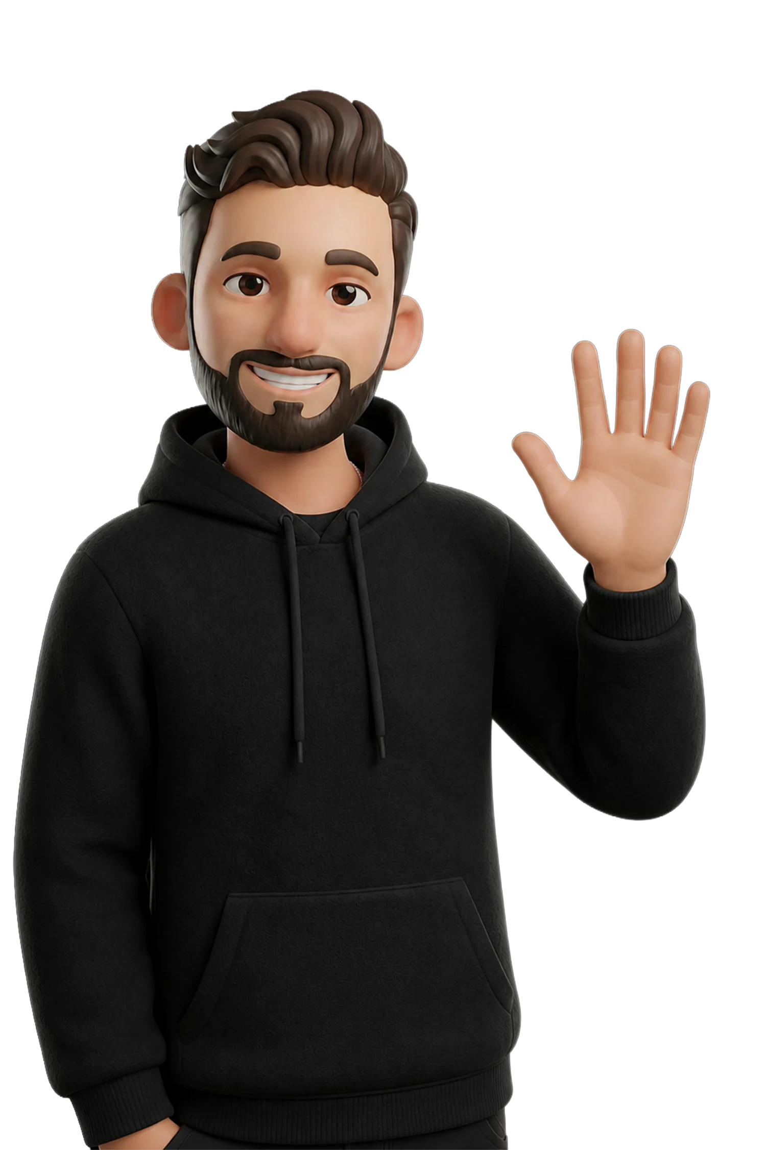 3D avatar of Kevin Loumeau waving