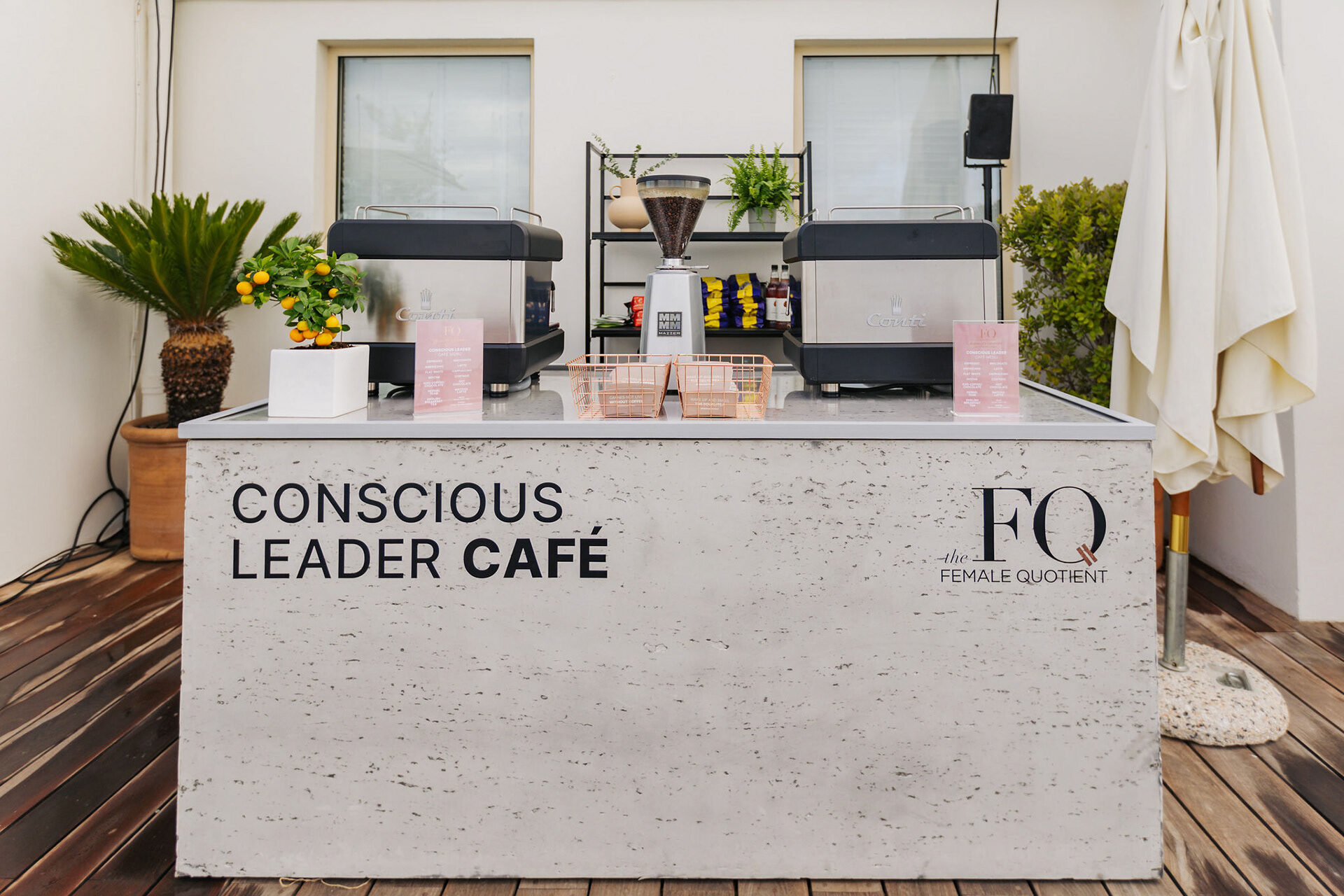 Conscious Leader Cafe on the Equality Lounge terrace