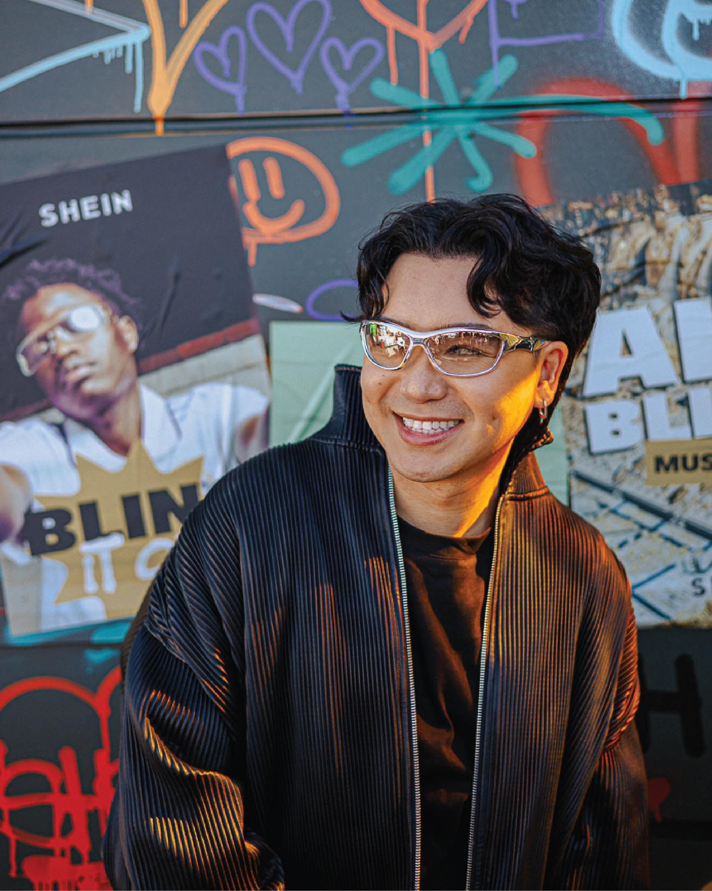 Guest wearing SHEIN festival sunglasses at the activation