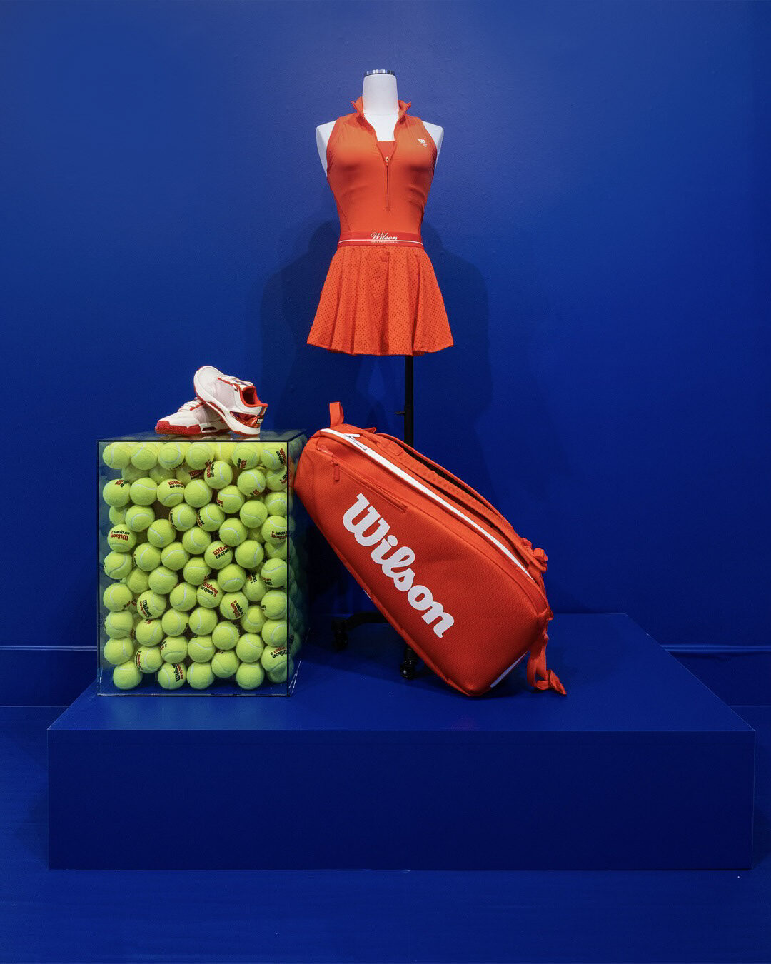 Wilson tennis apparel and equipment product display
