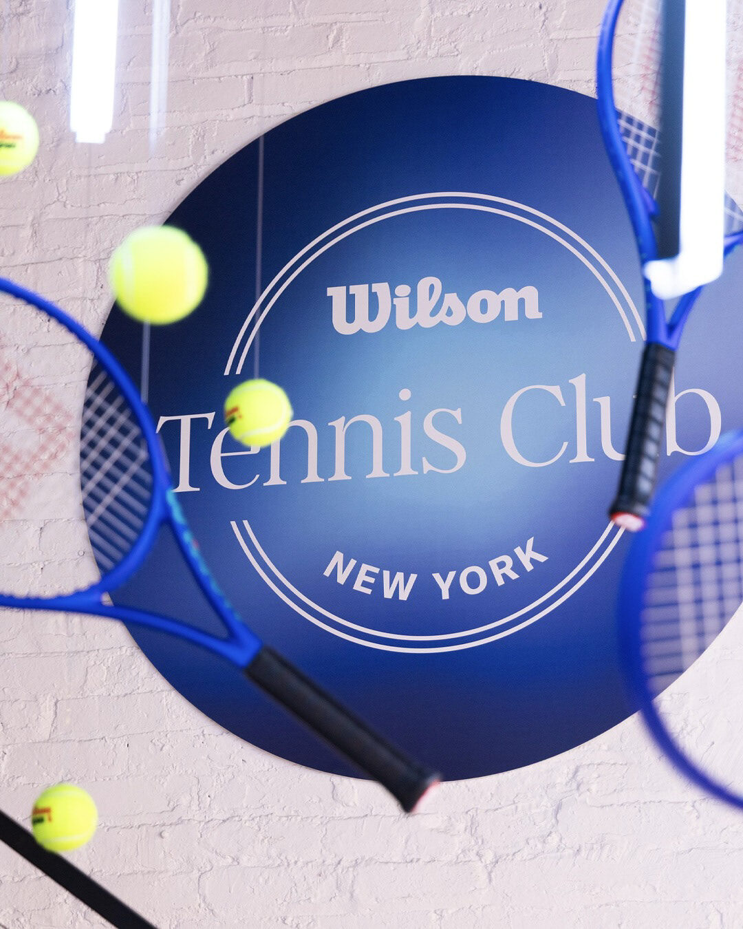 Wilson Tennis Club New York identity installation