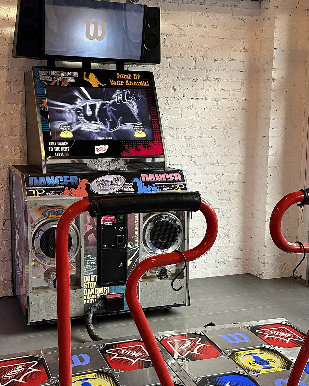 Wilson arcade game and event floor graphics